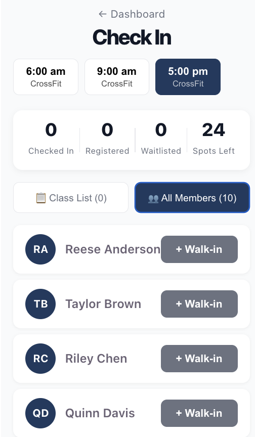 Check In